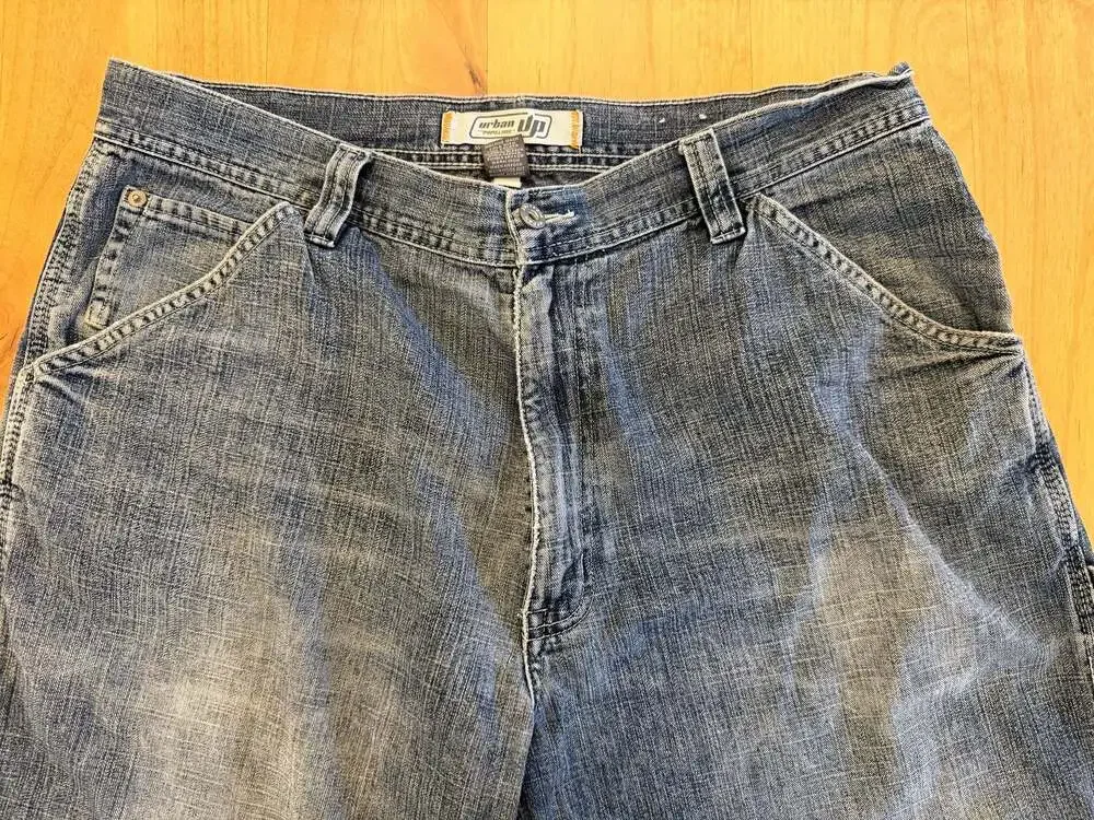 Urban Pipeline Men's Carpenter Denim Jeans Med Wash Baggy Fit 36x30